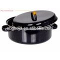 enamel handle and stainless steel rack of carbon steel enamel roast pot